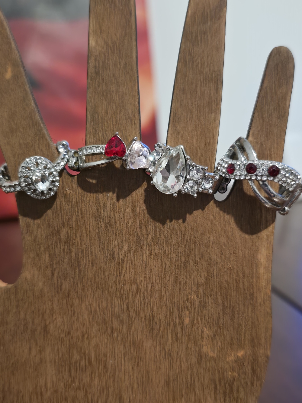 Lot of 4 Stunning New Paparazzi Adjustable Rings in Silver Tone